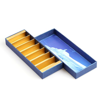 Boîte rigide avec couvercle et base, logo personnalisé en relief, pour échantillon de parfum, emballage de luxe, carton ivoire recyclable, taille personnalisable