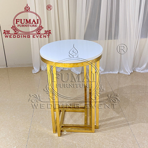 Wedding Supplies Events Round Stainless Steel Gold Wedding <b>Plinth</b> <b>Stand</b> - Product Image 5