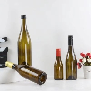 Bouteilles de liqueur en verre ambré foncé de 1000 ml avec bouchons en liège, capsules thermorétractables en PVC estampées or, vides, pour brassage maison, entonnoir à vin, vin mousseux - Product Image 2