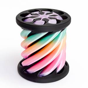 Fidget Spinner en EVA imprimé en 3D, structure spirale tridimensionnelle, anti-stress, éducatif, bicolore, effet tourbillon - Product Image 1