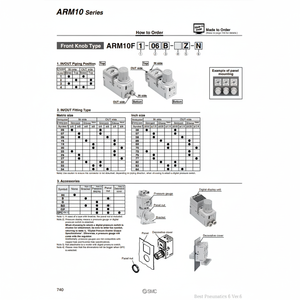 SMC Pneumatics Compact Manifold <b>Regulator</b> ARM10F1-08G-1 High Performance <b>Pressure</b> <b>Regulator</b> - Product Image 1