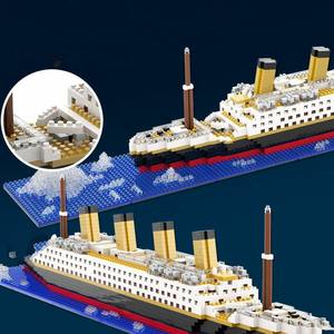 Simulation réaliste détaillée <span class=keywords><strong>Titanic</strong></span> jeu éducatif en plastique enfants ensembles de blocs de construction jouets d'assemblage de blocs de construction - Product Image 5