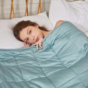 <span class=keywords><strong>Manta</strong></span> Ponderada Refrescante de Fibra de Bambú Orgánica Premium, Ayuda para Dormir y Alivio del Estrés, Tamaños Individual y Doble, Uso para Todas las Estaciones - Product Image 4