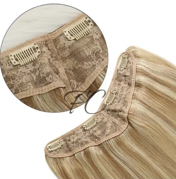 Fangcun Hot Sale Wholesale Lace Clip In Human Hair Extensions Remy Seamless Hair Blonde Clip In Hair Extensions