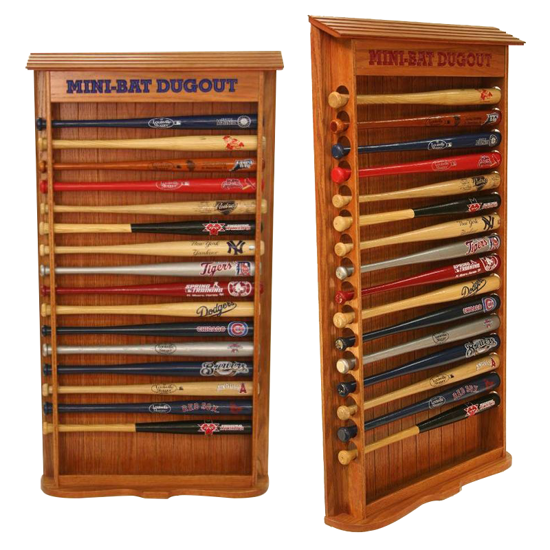 Apache Customizable Wood Baseball Bat Display Rack for Baseball Stores for Showcasing Bats in Stylish Racks — view 1