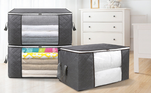 Foldable Non-woven Fabric <b>Clothes</b> <b>Storage</b> Drawers <b>Bag</b>, Clothing <b>Storage</b> Box Drawer with Clear Window - Product Image 3