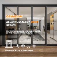 Puerta Corredera de Aluminio para Patio, Diseño Moderno, Resistente a Huracanes, Insonorizada, para Exteriores, con Vidrio