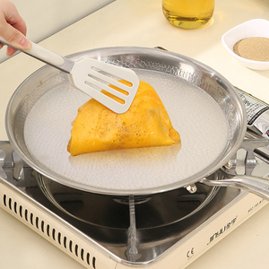 Poêle à crêpes antiadhésive en titane martelé de 11 pouces, plaque à pizza en titane ultra-durable pour la cuisson - Product Image 5