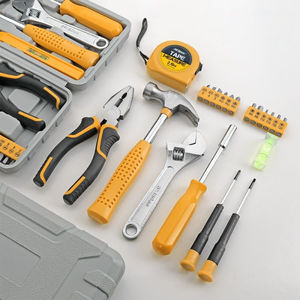 Juego <span class=keywords><strong>de</strong></span> <span class=keywords><strong>Herramientas</strong></span> para el Hogar, Esencial para el Mantenimiento Diario, Incluye Alicates Combinados, Martillo, Llave Inglesa y Caja <span class=keywords><strong>de</strong></span> <span class=keywords><strong>Herramientas</strong></span> Compacta - Product Image 1