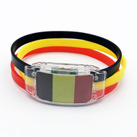 Bracelet lumineux LED 2026 pour supporters, avec design personnalisable et technologie de tension haute fréquence