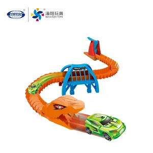 Classic style children's toy catapult snake railcar