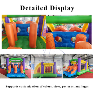 Château gonflable commercial en PVC, mini parcours d'obstacles, château de rebond, structure de saut extérieure pour enfants avec souffleur - Product Image 5