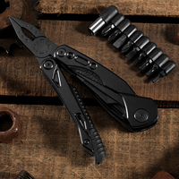 Pince multifonction pliable de survie en plein air, outil tactique EDC avec couteau et embouts de tournevis