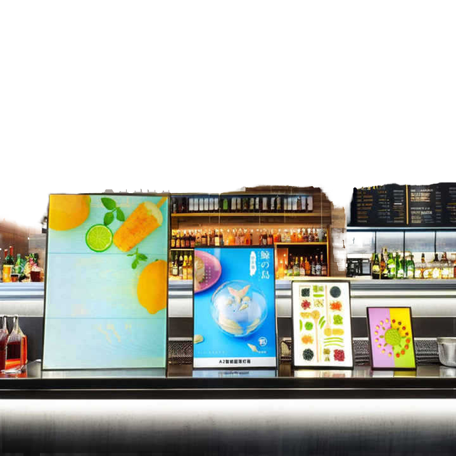Hot Selling Ultra-Thin Indoor Full Color LED Light Box Easy-to-Install Weatherproof Billboard Hotel Restaurant Menu Display