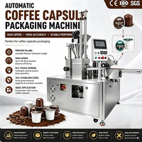 Machine automatique de remplissage et de scellage de capsules de café, système rotatif pour Nespresso K Cup, équipement d'emballage compact à petite échelle