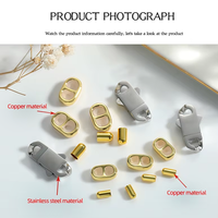 Accessoires de bijouterie simples : Embouts de cordon en laiton réglables pour cordon en cuir, perles de cordon, fermoirs pour bracelets