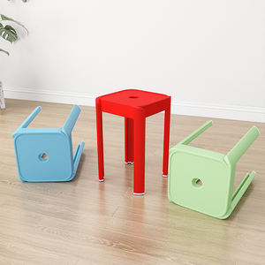 Mobili da ristorante all'ingrosso sgabelli impilabili per esterni prezzo economico sedia in plastica PP sgabello quadrato rotondo - Product Image 2