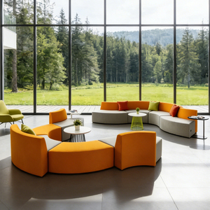 Muebles de Oficina Modernos, Sofá Modular Personalizable en Forma de S para Áreas Públicas, Vestíbulos y Espacios de Descanso, de Fábrica - Product Image 2