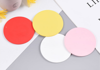 Caoutchouc souple de sous-verre de silicone antidérapant de plat de tapis isolant thermique rond plat brillant