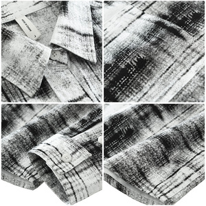 Chemise à <span class=keywords><strong>carreaux</strong></span> pour <span class=keywords><strong>homme</strong></span> 100% coton à manches longues Chemise décontractée respirante Coupe ample Blouse pour streetwear Vente en gros/OEM acceptée - Product Image 5