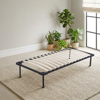 Sommier à lattes métalliques modulaire en acier, cadre extérieur résistant à l'usure, idéal pour les matelas de grande taille dans les chambres spacieuses, support de charge pour matelas