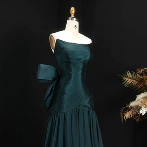 Abito da Sera Sirena <span class=keywords><strong>Verde</strong></span> <span class=keywords><strong>Smeraldo</strong></span> Sharon Said SF475 con Fiocco Rosso Rosa per Donna, Abito Formale da Cerimonia Nuziale (Non Disponibile) - Product Image 5