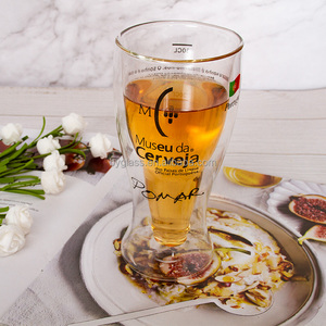 Tazas de <span class=keywords><strong>pub</strong></span> con aislamiento de doble pared, diseño al revés, capacidad para una botella de cerveza completa, cristalería, vasos de cerveza - Product Image 5