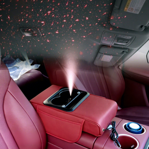 Xiantong CT-ARB003 Starry Top - Alfombrilla de Cuero Acolchada con Diamantes para Reposabrazos Central de Coche, con Carga Inalámbrica, Portavasos y Almacenamiento para Teléfono - Product Image 5