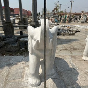 Diseño moderno tallado a mano piedra elefante jardín Animal estatua elegante jardín decoración escultura - Product Image 4