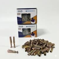 Kit de 200 chevilles d'expansion en métal dentelées 6*32mm pour arbre de Noël, emballage petit carton, pour installation dans les briques creuses