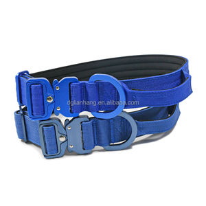 Collar de perro de tamaños medianos y grandes, hebilla de <span class=keywords><strong>Cobra</strong></span> de lujo, mango de cinta de nailon separable para caminar al aire libre, seguimiento, caza diferente - Product Image 6