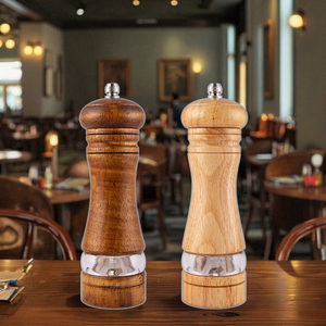 Molinillo de <span class=keywords><strong>Pimienta</strong></span> de Madera de 6 Pulgadas, Ajustable, Manual, para Sal Marina, con Núcleo de Cerámica, Utensilios de Cocina - Product Image 6