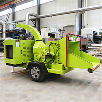 Broyeur de bois mobile professionnel, déchiqueteuse de bois, machine à broyer le bois pour le compostage, déchets forestiers, ferme