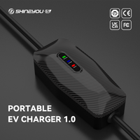 Chargeur EV portable en fibre de carbone de type 2, 3,5 kW, monophasé, 16 A, couleur personnalisée blanc/noir, directement de l'usine