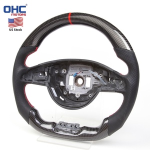 Volant en fibre de carbone véritable pour Mercedes-Benz W205 <span class=keywords><strong>AMG</strong></span> C63 GLS CLA GLE 2016 2017 avec vibration (sans chauffage) - En stock aux États-Unis - Product Image 1