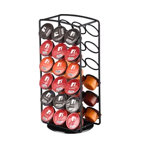 Coffee Lover Best Gift Storage Holder 30 Caffitaly Carousel Black Standing Coffee Pod Rack