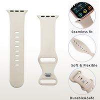Bracelet de montre intelligente en silicone 38 mm 40 mm 42 mm 44 mm 45 mm pour Apple Iwatch Series 11 10 9 8 Ultra 3 2 1, bracelet doux pour la peau pour homme