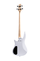 Clevan 41 Inch 4 String Maple Neck Rosewood Fingerboard Okoume Body White Bronze Frets Glossy White Electric Bass Guitar