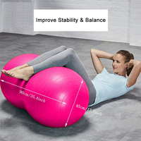 Ballon de yoga en PVC brillant, souple, écologique, léger et durable pour l'exercice à domicile et le massage, forme d'arachide, 45x90cm, fitness yoga
