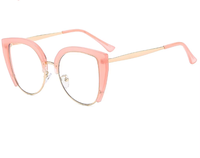 Nouvelles lunettes œil-de-chat tendance pour femmes, anti-lumière bleue, monture intégrale ; montures élégantes de style européen et américain pour l'export.