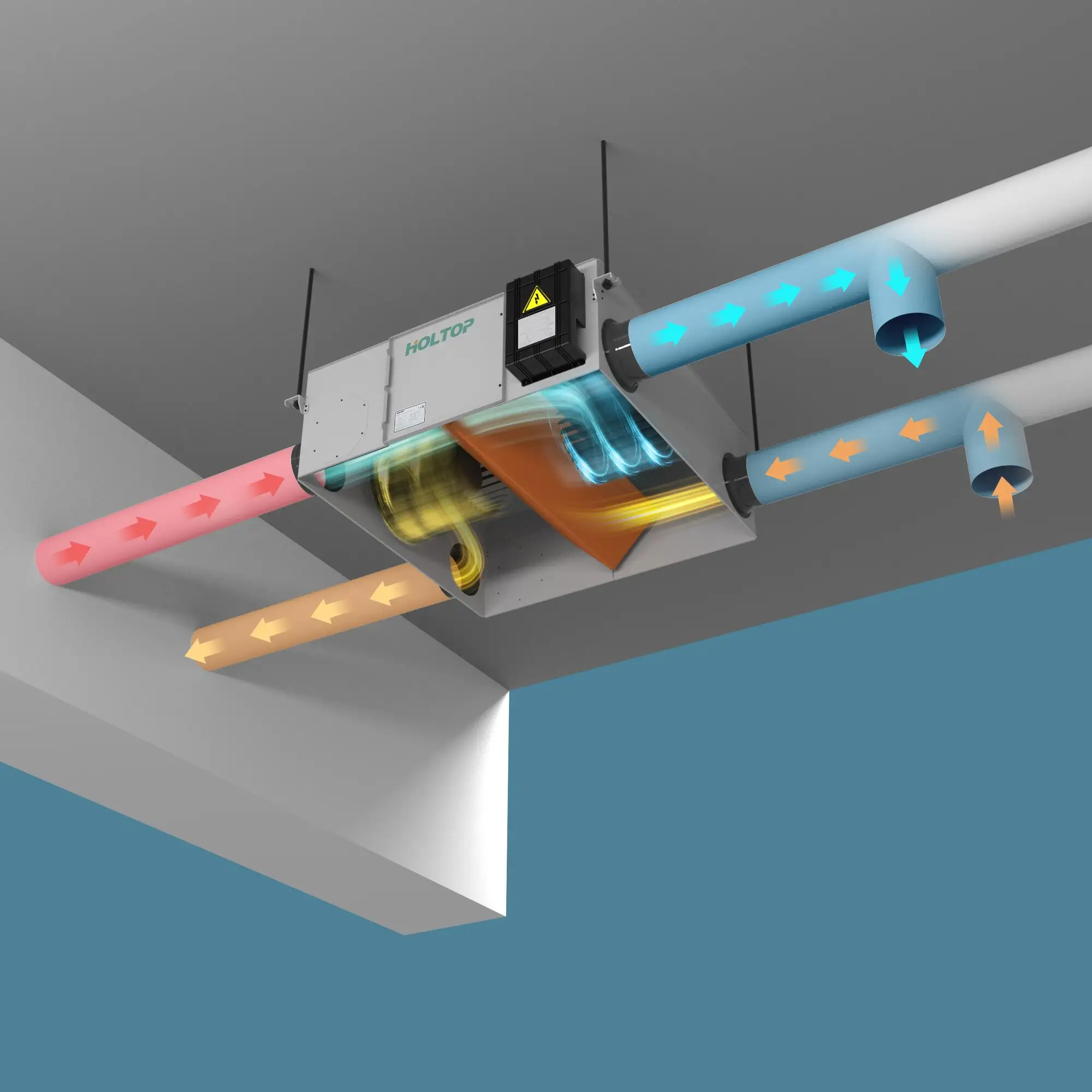 Warmte Uitwisseling Hvac Energy Recovery Ventilatie Wand Odm Uitlaat Luchtventilatie Met Warmteterugwinning Ventilaor