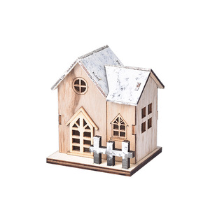 Navidad <strong>Christmas</strong> Table Ornament Log Cabin Light Resin <strong>Village</strong> Luminous Led Wooden <strong>House</strong> Lamp Light <strong>Christmas</strong> Decoration Gift - Product Image 6