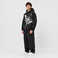 Sweat-shirts unisexes surdimensionnés en coton French Terry 100% avec logo imprimé personnalisé OEM ODM, design streetwear, épaules tombantes, collection printemps, qualité supérieure