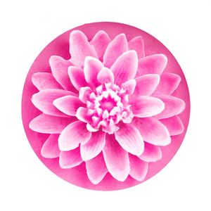Nouveau K250 Moule en silicone 3D pour fleurs de lotus et chrysanthèmes, outils de décoration de gâteaux de mariage, pour pâtisserie DIY et savon - Product Image 6