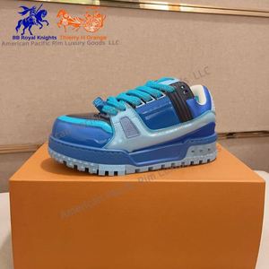 Zapatillas Deportivas de Alta Calidad para Hombre y Mujer, Nuevas Zapatillas Deportivas con Cordones, Planas, para Caminar y Correr, de Cuero, Casuales, lvs - Product Image 1