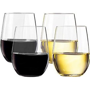 Copas de Vino Tinto sin Tallo de 450 ml con Logotipo Personalizado, de Vidrio Seguro, Reutilizables, Irrompibles, de Tritán, Acrílico, Plástico PET, para Fiestas - Product Image 2
