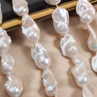 Chaîne de perles d'eau douce, brins de perles d'eau douce, perles d'eau douce en vrac, grandes perles baroques, bijoux en perles baroques authentiques, perle baroque