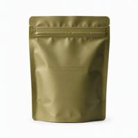 Pochette vert olive pour friandises pour animaux, personnalisable, avec fermeture éclair, emballage souple pour chiens et chats, vente au détail