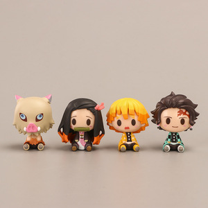 Figurine d'<span class=keywords><strong>action</strong></span> en PVC mignonne de 4,5 cm, 4 designs en un seul ensemble, pour les fans de l'anime Kamado Tanjirou, en cadeau - Product Image 1