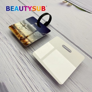 Beautysub 1.3mm hai mặt HD thăng hoa nhôm Thẻ Hành Lý Thẻ Hành Lý kim loại tráng kim loại trống thẻ Túi trắng bóng - Product Image 2